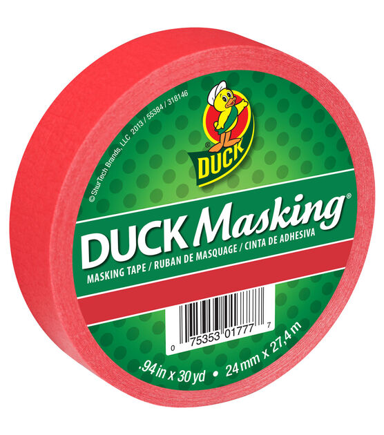Duck Masking Tape 0.94''x30 yds Red