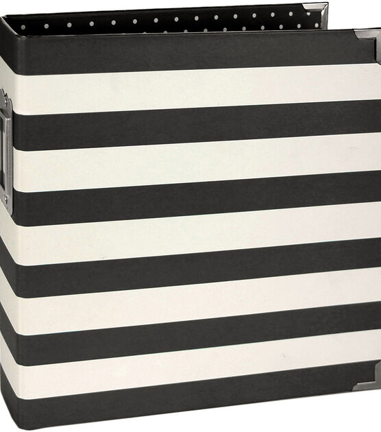 Sn@p! Designer Binder 6"X8" Black Stripe, , hi-res, image 2