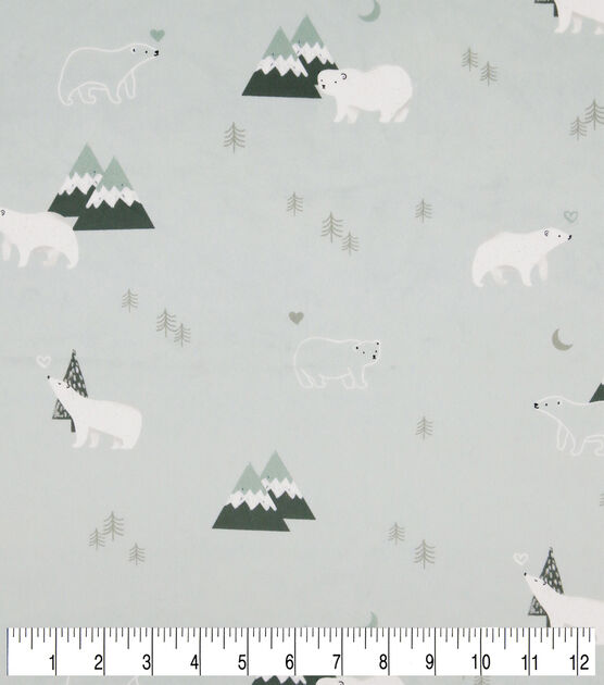 Arctic Bears & Trees Soft & Minky Nursery Fabric by Lil' POP!, , hi-res, image 3
