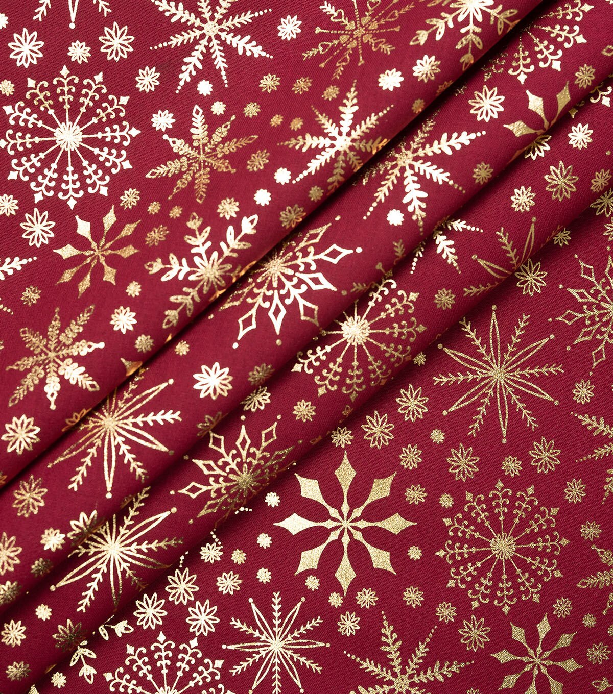 Printed Polyester Cotton Fabric Merry Christmas Red 