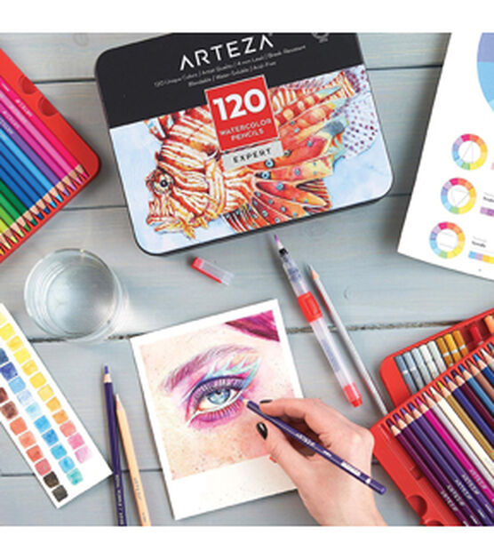 Arteza Professional Watercolor Pencils Set of 120
