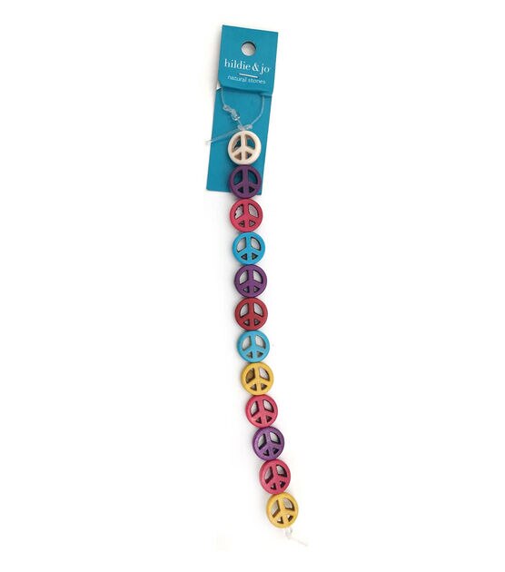 Multicolor Peace Stone Bead Strand by hildie & jo