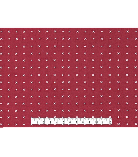 Xo on Red Quilt Cotton Fabric by Keepsake Calico, , hi-res, image 4