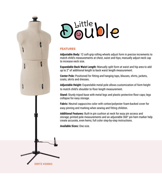 Dritz Small Double Designer Dress Form : Target