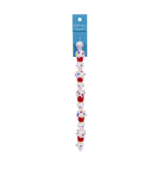 Multicolor Cupcake Glass Bead Strand by hildie & jo