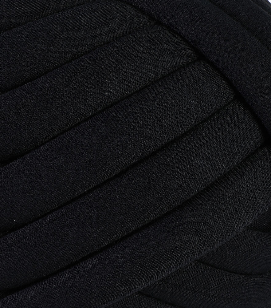 Tubular 40.5yds Jumbo Polyester Yarn by Big Twist, Black, swatch, image 10