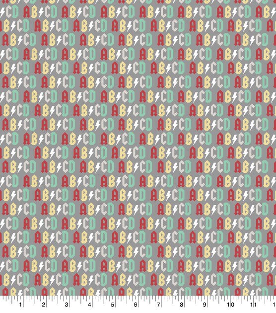 Baby Rock ABCD Nursery Flannel Fabric, , hi-res, image 2