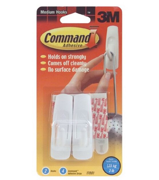 Command 6ct Medium Hooks & Adhesive Strips