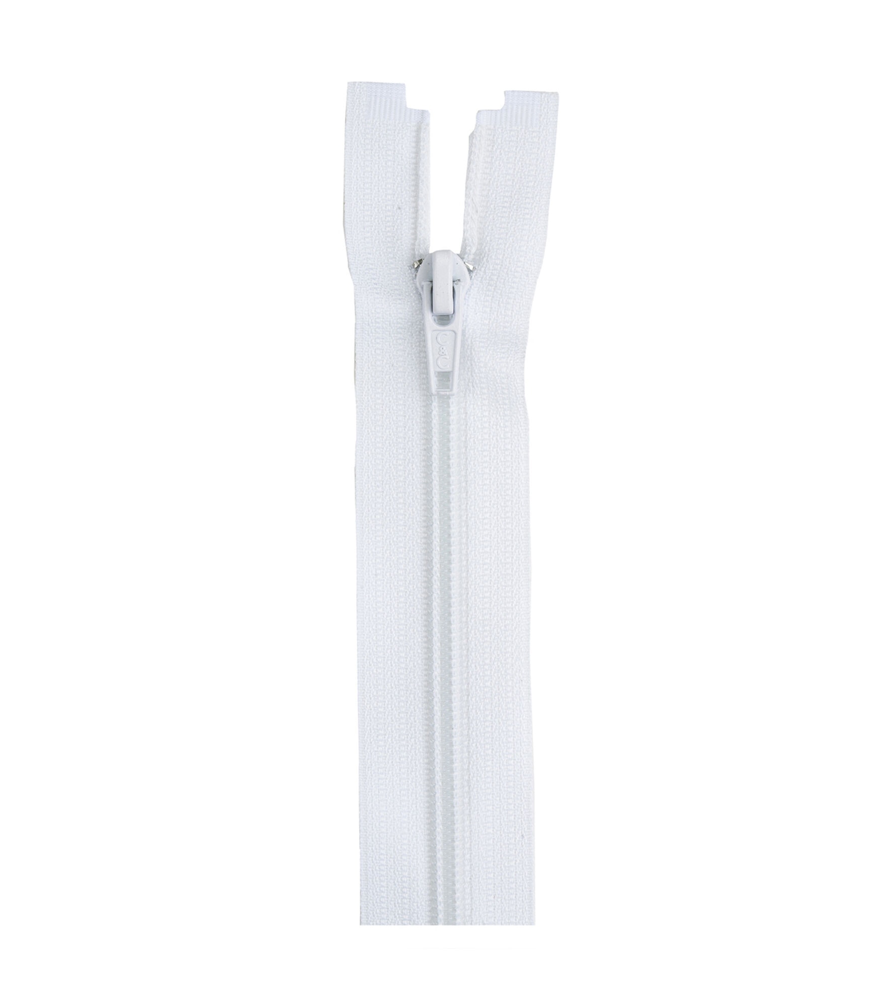 Coats & Clark Coil Separating Zipper 22", White, hi-res