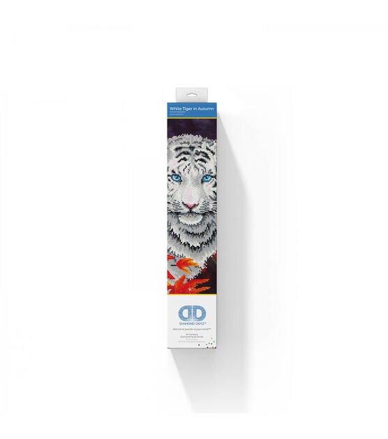 Diamond Embroidery Facet Art Kit 17.2"X21.7" White Tiger In Autumn, , hi-res, image 2