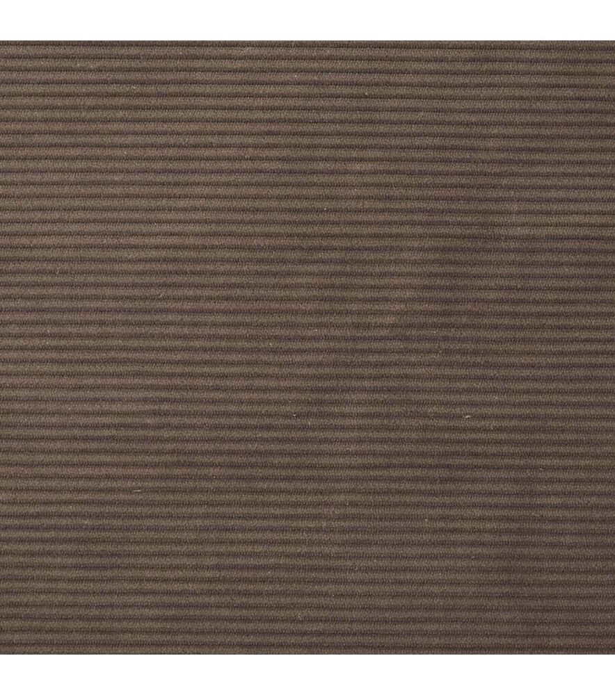 Solid Medium Corduroy Fabric, Brown, swatch, image 1