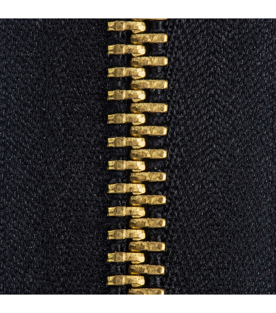 Coats & Clark Pocket Zipper Aluminum 5in, Black, swatch, image 1