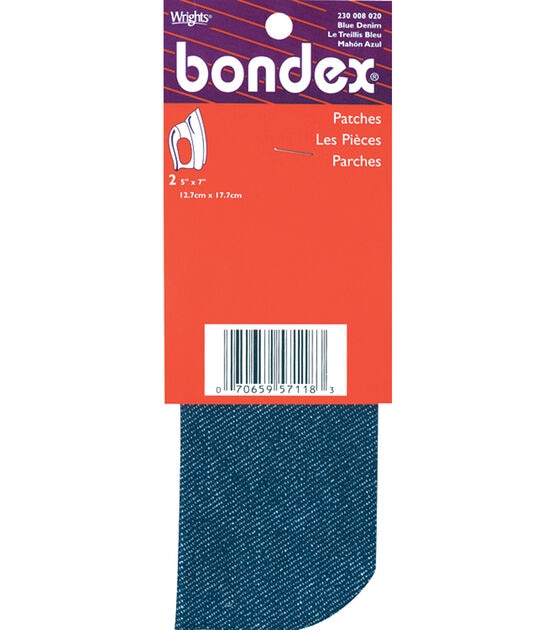 Wrights 5" x 7" Bondex Iron On Patches 2pk
