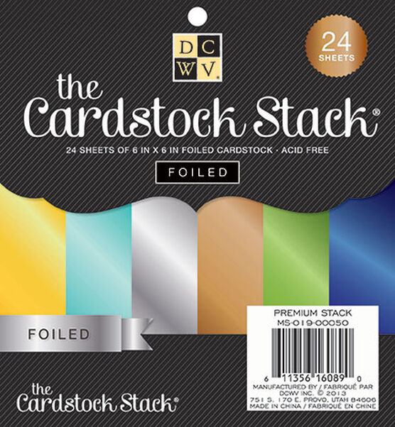 DCWV Single-Sided Cardstock Stack 12X12 58/Pkg - Neutrals White