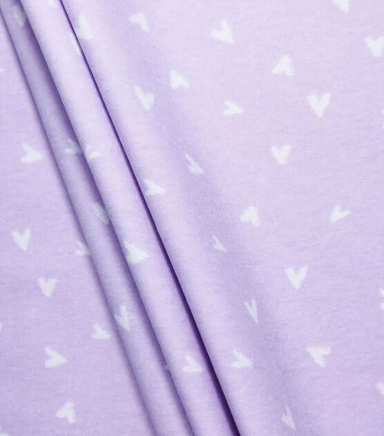 Hearts on Purple Nursery Flannel Fabric by Lil' POP!, , hi-res, image 2