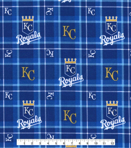 Fabric Traditions Kansas City Royals Flannel Fabric Plaid, , hi-res, image 2