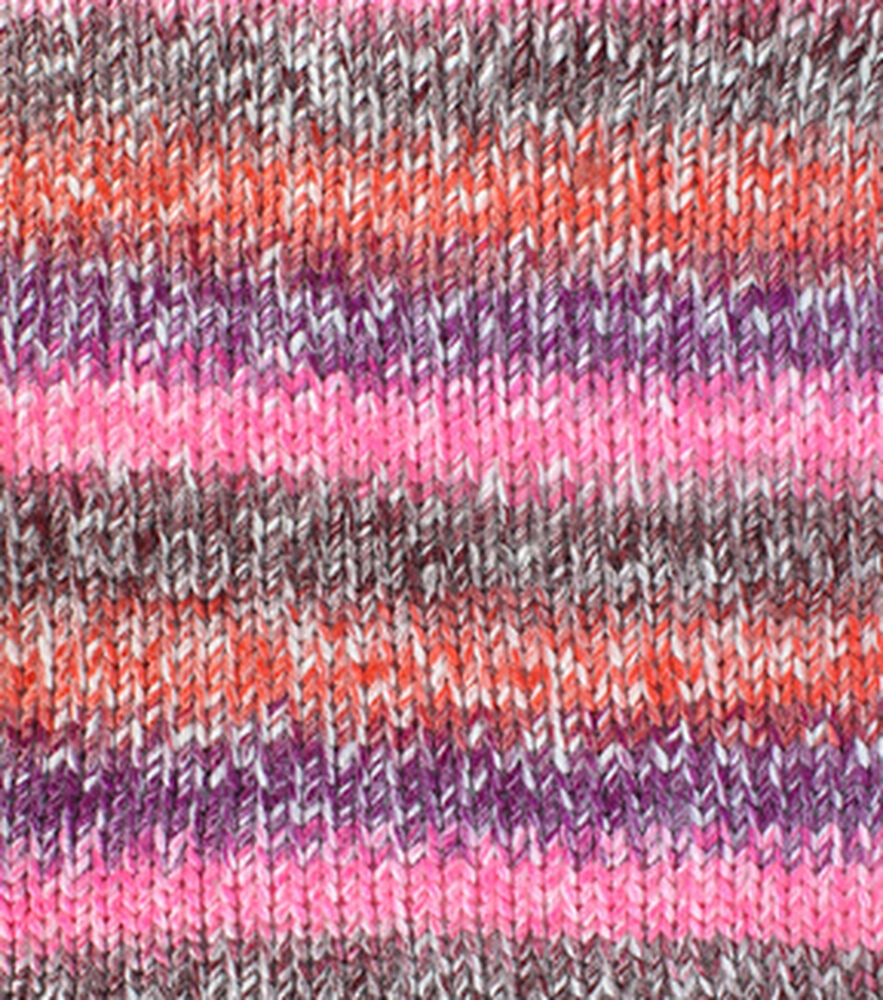 Static Bulky Acrylic Clearance Yarn by Big Twist, Pink Multi, swatch, image 1