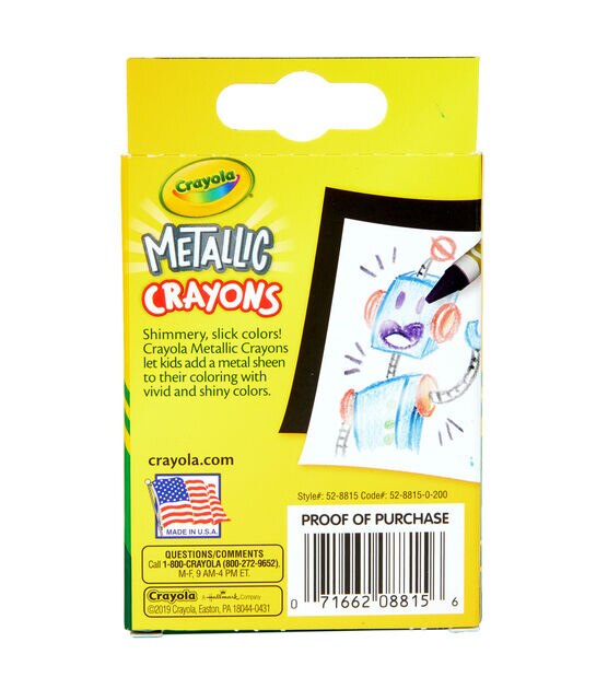 Crayola 4.5" Metallic Crayons 24ct, , hi-res, image 2