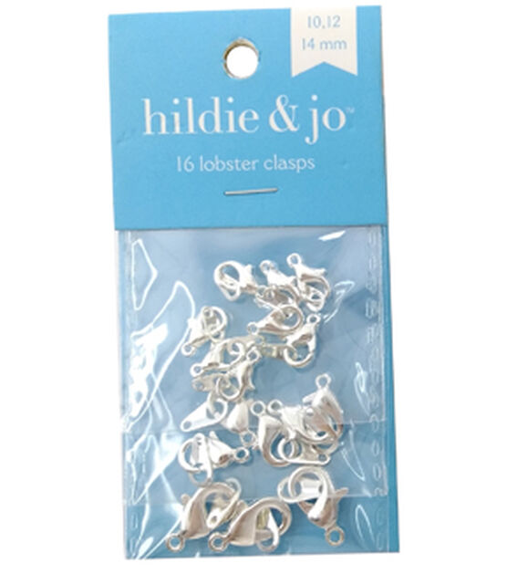 16ct Shiny Silver Metal Lobster Clasps by hildie & jo