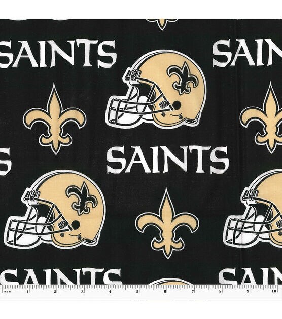 Fabric Traditions New Orleans Saints Cotton Fabric Helmet Logo