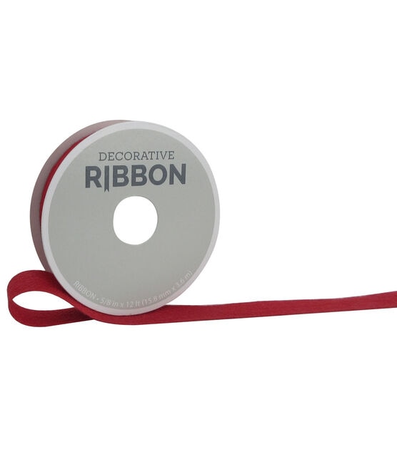 Decorative Ribbon 5/8" Burlap Ribbon Red