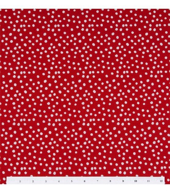 Irregular Dots on Red Quilt Cotton Fabric by Keepsake Calico