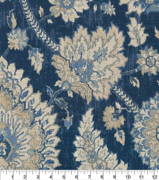 Waverly Upholstery Fabric Castleford Indigo