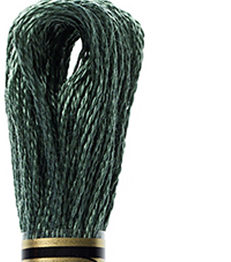 DMC 8.7yd Greens 6 Strand Cotton Embroidery Floss, 501 Dark Blue Green, swatch, image 15