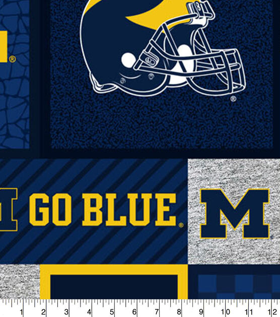 michigan wolverines fleece fabric college patches joann