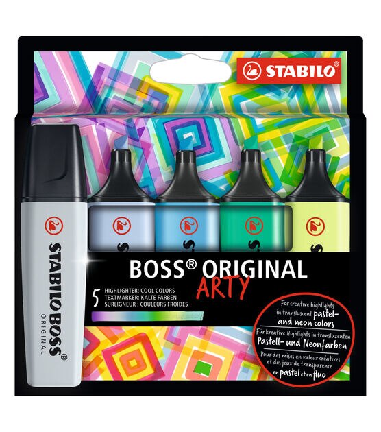 STABILO BOSS Original Highlighters 5-Cool Color Set