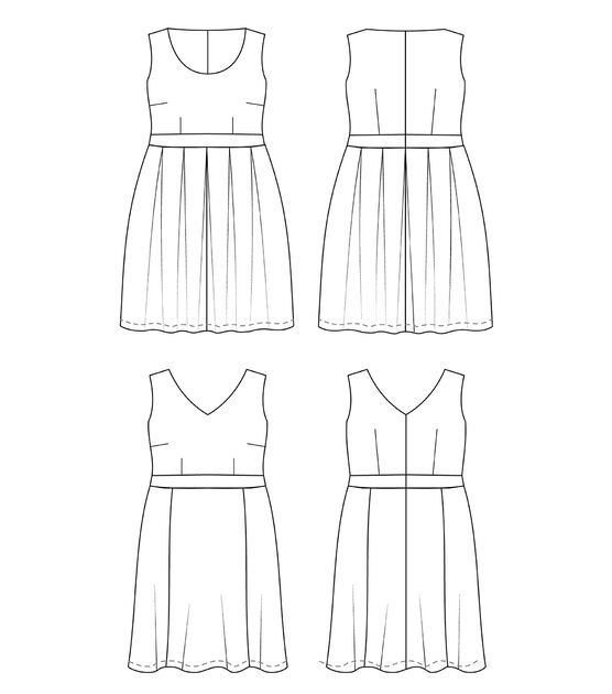 Cashmerette Size 12 to 32 Women's Upton Dress Sewing Pattern, , hi-res, image 9