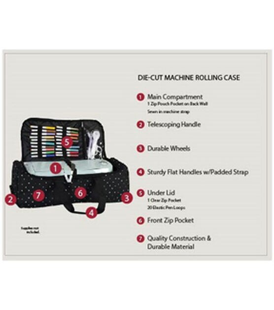 Everything Mary Die-Cut Machine Carrying Case, Grey Geometric, Gray
