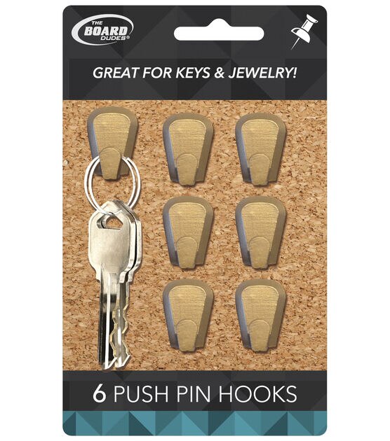 The Board Dudes 6 pk Push Pin Hooks