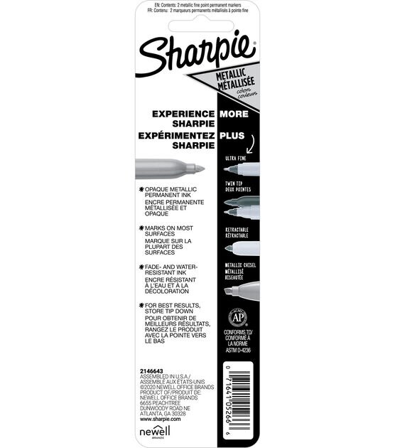 Metallic Permanent Markers - Fine Point Silver - Durable, No Shaking - 4  Count