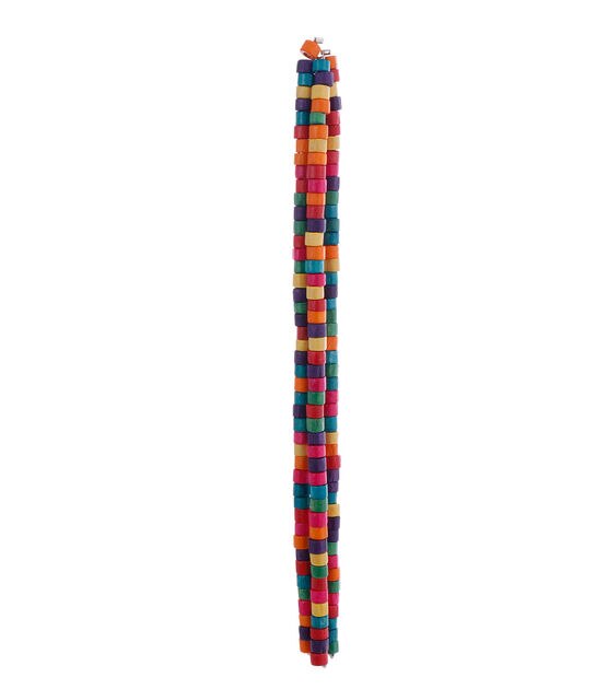 7" Multicolor Wood Seed Strung Beads by hildie & jo, , hi-res, image 3