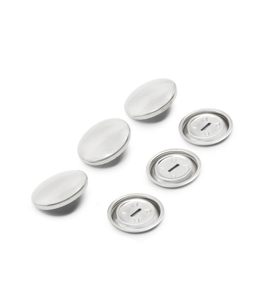 Dritz 1-1/8" Half Ball Cover Buttons, 3 pc, Nickel, , hi-res, image 13