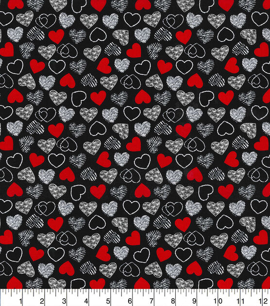 Fabric Traditions Have A Heart Chalk Tossed Valentine's Day Cotton Fabric, , hi-res, image 2