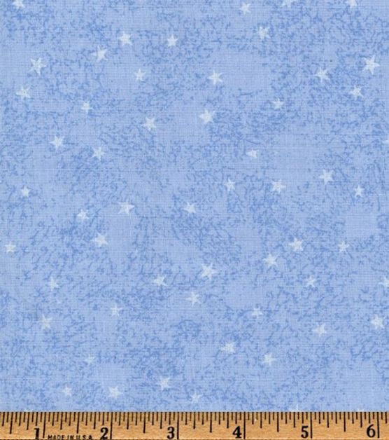 Fabric Traditions Stars on Blue Quilt Cotton Fabric by Keepsake Calico