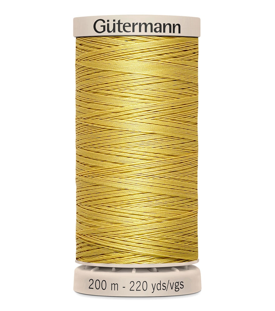 Gutermann Hand Quilting Thread 200 Meters (220 Yrds), 758 Yellow, swatch