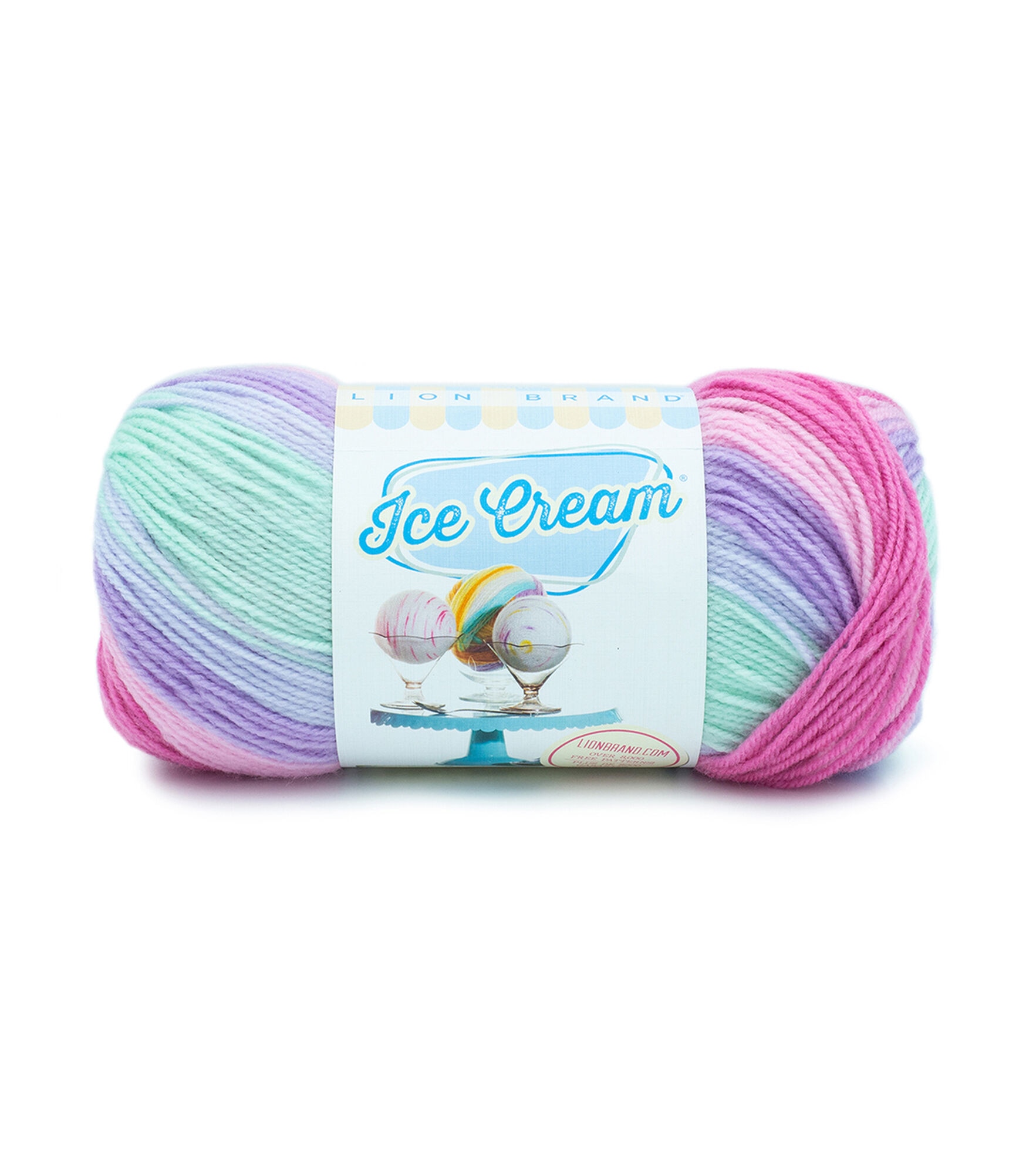 Lion Brand Ice Cream 394yds Light Weight Acrylic Yarn, Ube, hi-res
