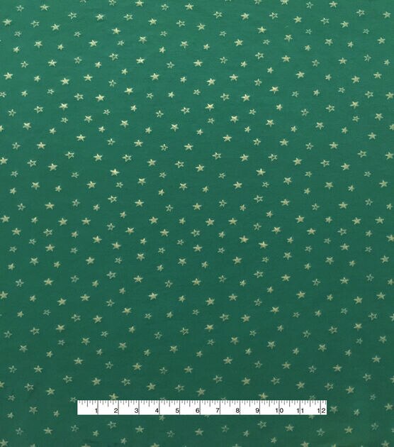 Holiday Green Gold Metallic Interlock Knit Fabric by POP!, , hi-res, image 5