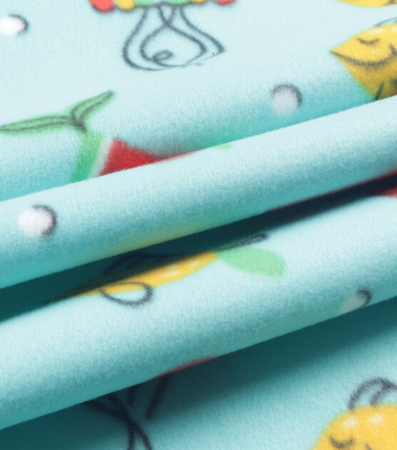 Fruit Sea Animals Blizzard Prints Fleece Fabric, , hi-res, image 3