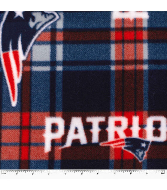 Fabric Traditions New England Patriots Fleece Fabric Plaids