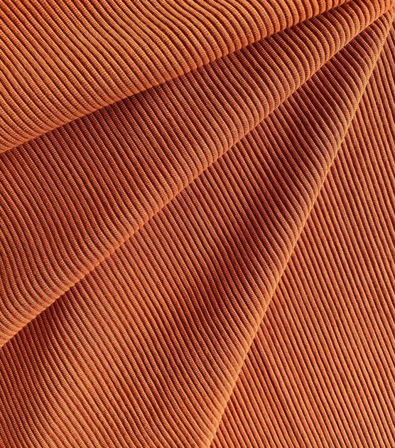 Autumnal Orange Rib Knit Fabric, , hi-res, image 2