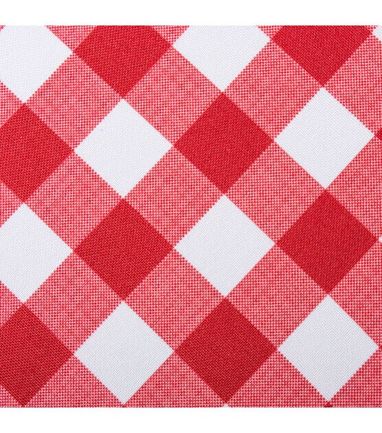 Design Imports Red Check Outdoor Tablecloth with Zipper 84", , hi-res, image 2