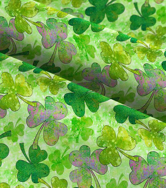 Susan Winget Green Shades of Clover St. Patrick's Day Cotton Fabric, , hi-res, image 4