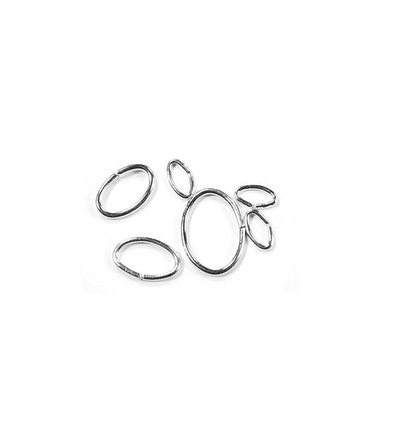 120ct Silver Oval Metal Jump Rings by hildie & jo