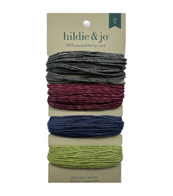 120' Earth Pastel Natural Hemp Cords 4ct by hildie & jo