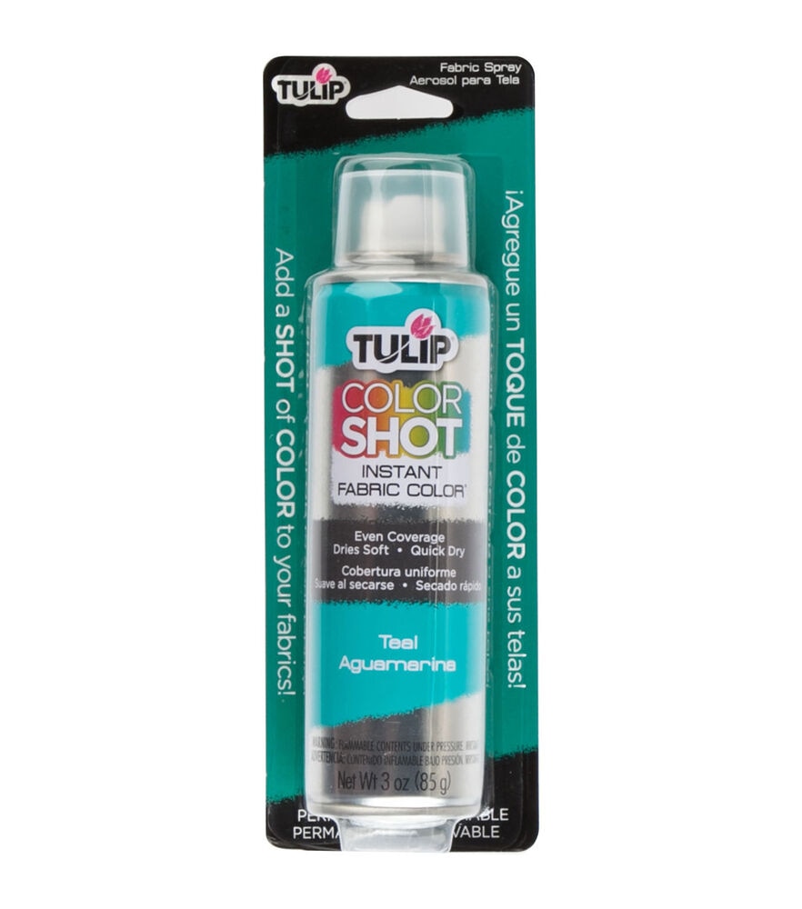 Tulip ColorShot Instant Fabric Color Spray 3oz, Teal, swatch