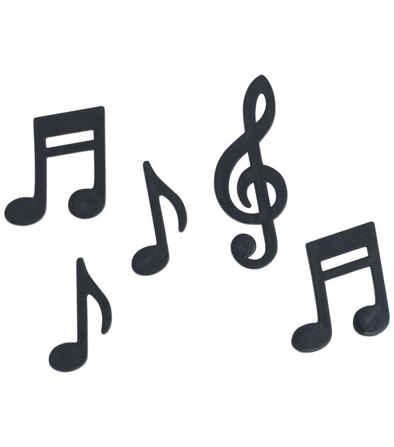 Flair Originals 5pk Black Music Note Novelty Buttons, , hi-res, image 3